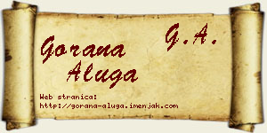 Gorana Aluga vizit kartica